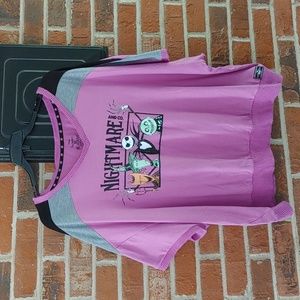 Disney Nightmare Before Christmas Short Sleeve Pajama Top Size 3X